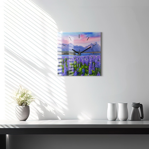 Orologio quadrato Vista sulle montagne Islanda