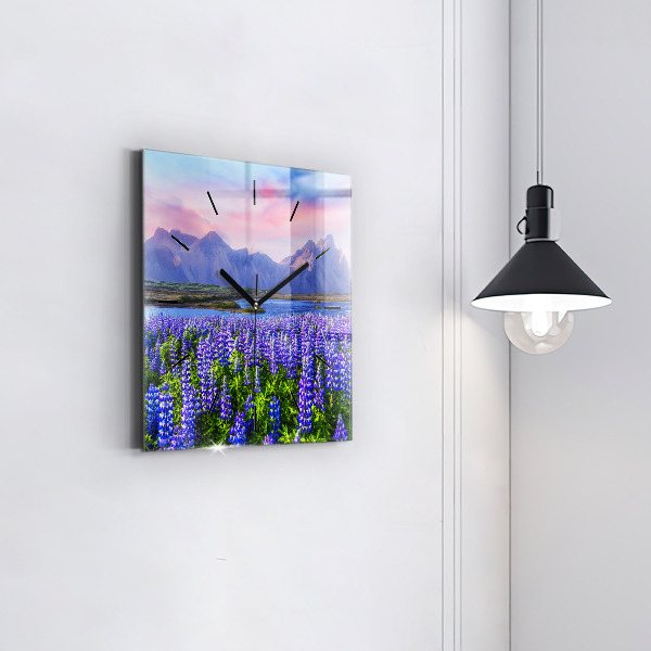 Orologio quadrato Vista sulle montagne Islanda