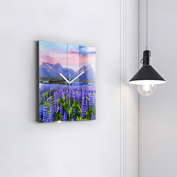 Orologio quadrato Vista sulle montagne Islanda