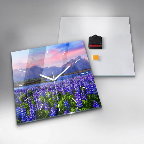 Orologio quadrato Vista sulle montagne Islanda