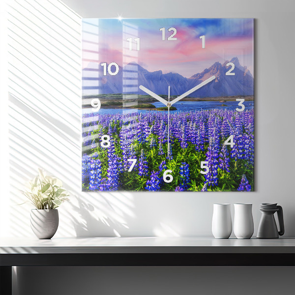 Orologio quadrato Vista sulle montagne Islanda