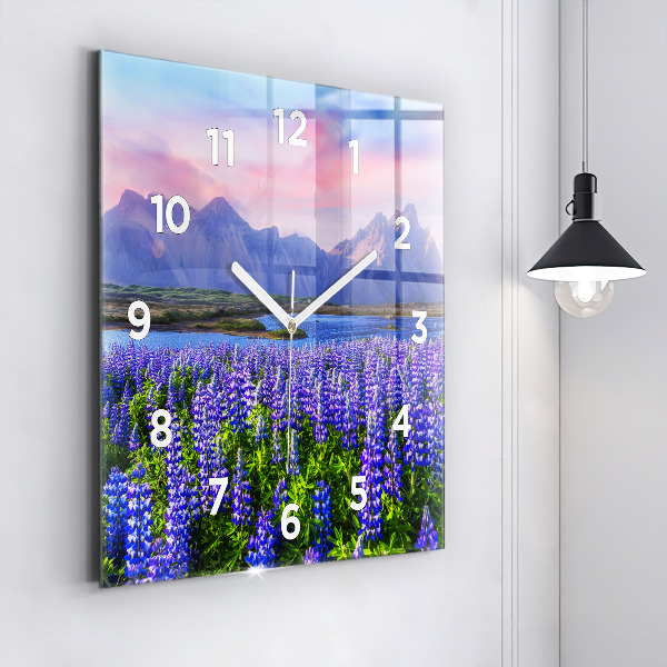 Orologio quadrato Vista sulle montagne Islanda