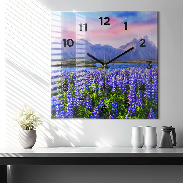 Orologio quadrato Vista sulle montagne Islanda