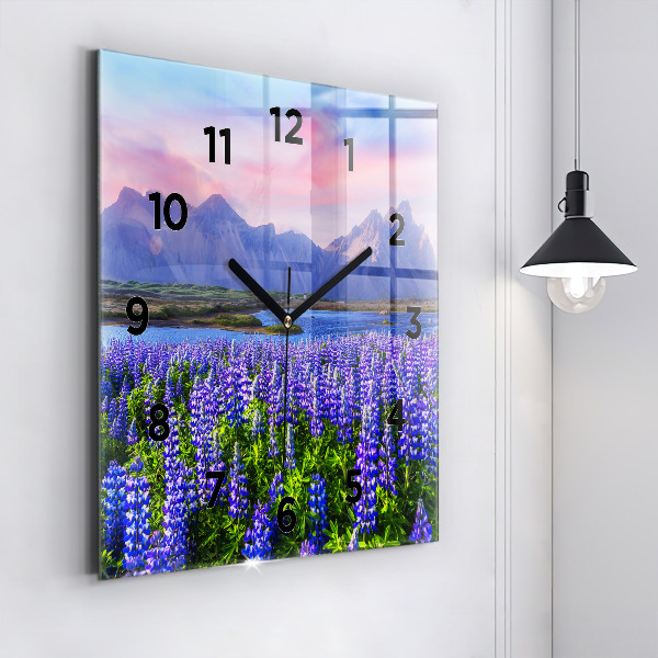Orologio quadrato Vista sulle montagne Islanda