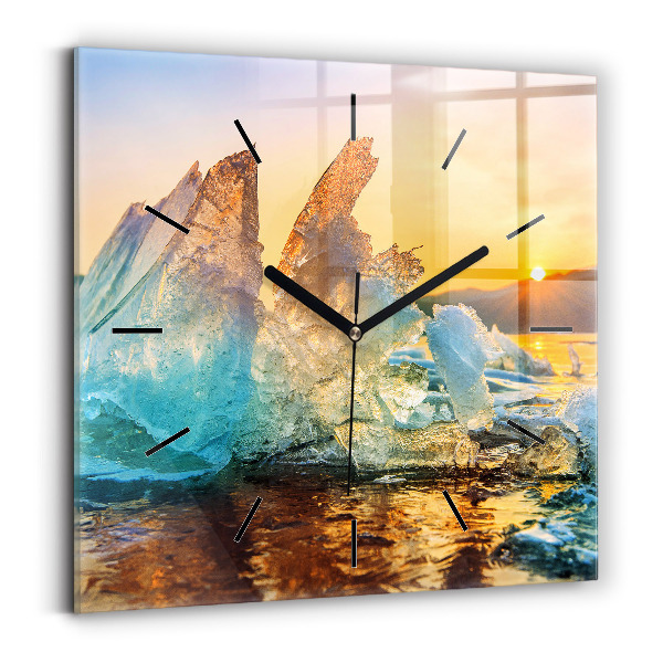 Orologio quadrato Iceberg e alba