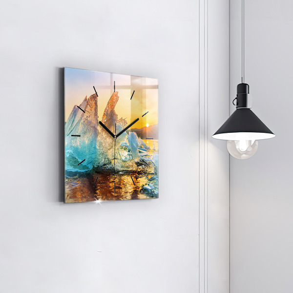 Orologio quadrato Iceberg e alba