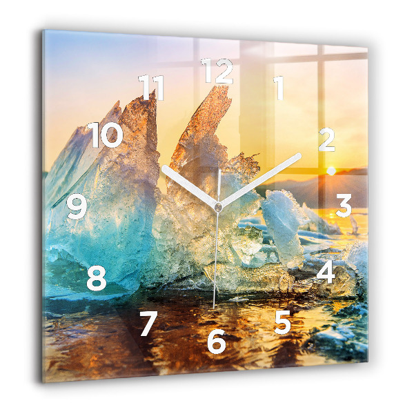 Orologio quadrato Iceberg e alba