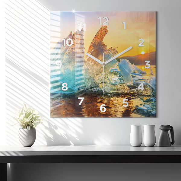 Orologio quadrato Iceberg e alba