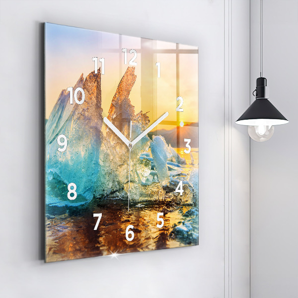 Orologio quadrato Iceberg e alba