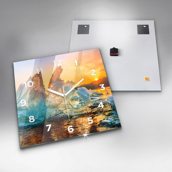 Orologio quadrato Iceberg e alba