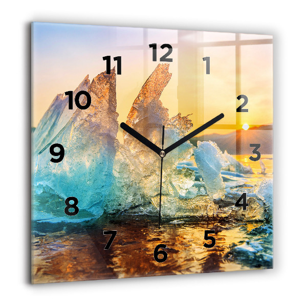 Orologio quadrato Iceberg e alba
