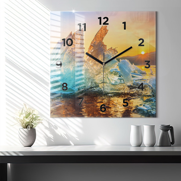 Orologio quadrato Iceberg e alba