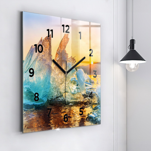 Orologio quadrato Iceberg e alba