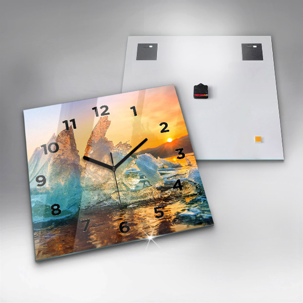 Orologio quadrato Iceberg e alba