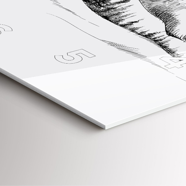 Orologio quadrato Montagne disegnate