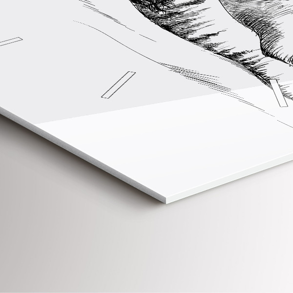 Orologio quadrato Montagne disegnate