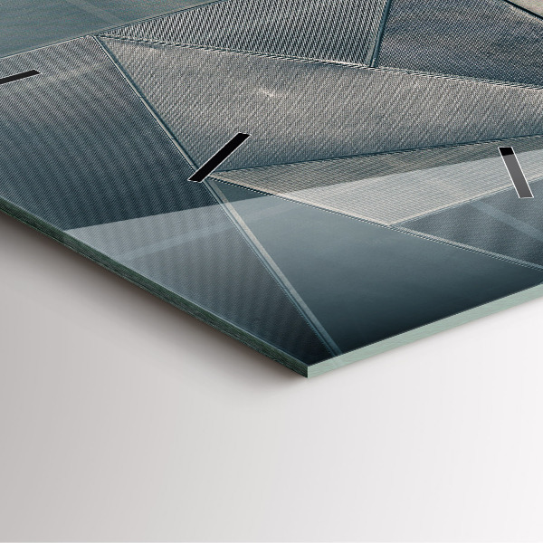 Orologio quadrato Triangoli astratti in metallo