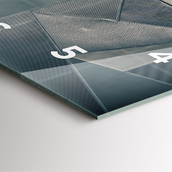 Orologio quadrato Triangoli astratti in metallo