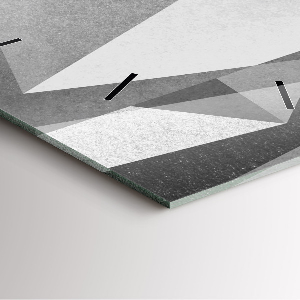 Orologio quadrato Astrazione geometrica grigia