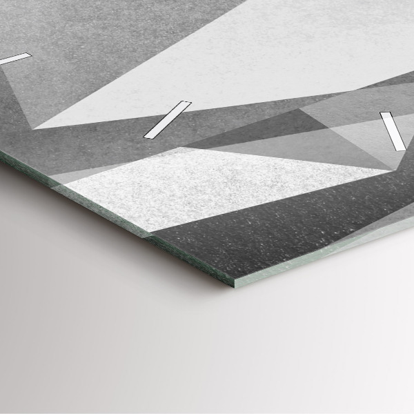 Orologio quadrato Astrazione geometrica grigia