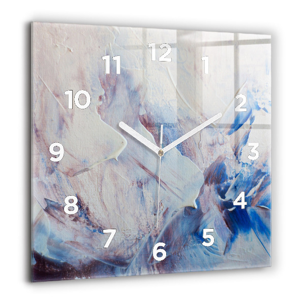 Orologio quadrato in vetro Texture di vernice astratta
