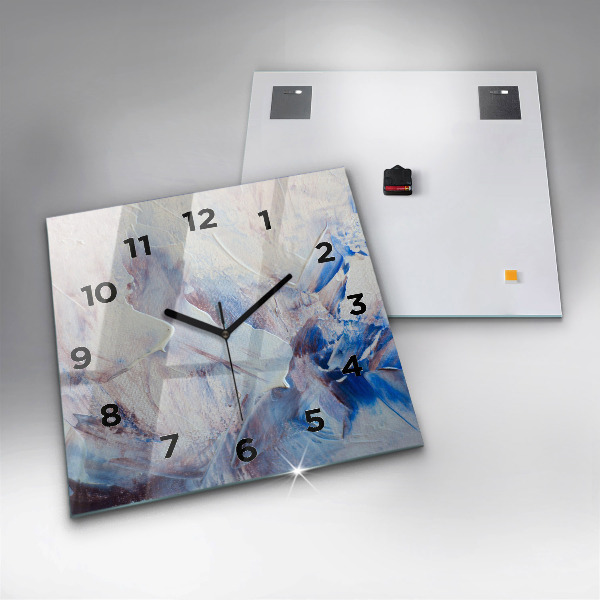 Orologio quadrato in vetro Texture di vernice astratta