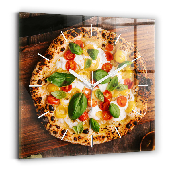 Orologio quadrato pizza italiana