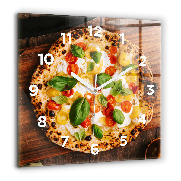 Orologio quadrato pizza italiana