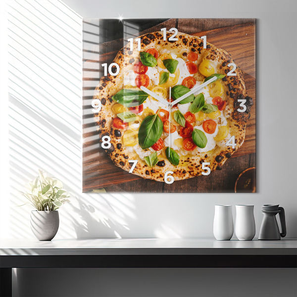 Orologio quadrato pizza italiana