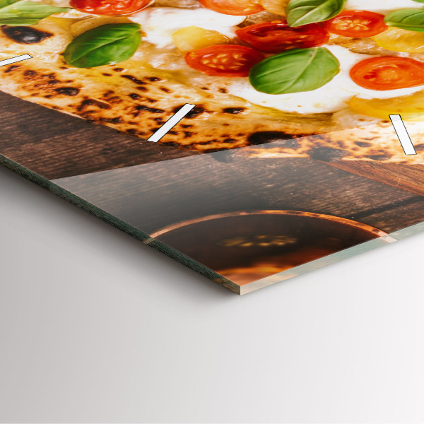 Orologio quadrato pizza italiana