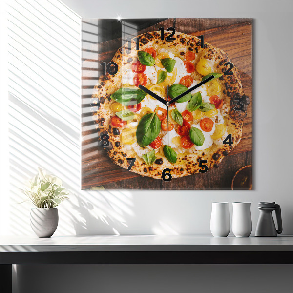 Orologio quadrato pizza italiana