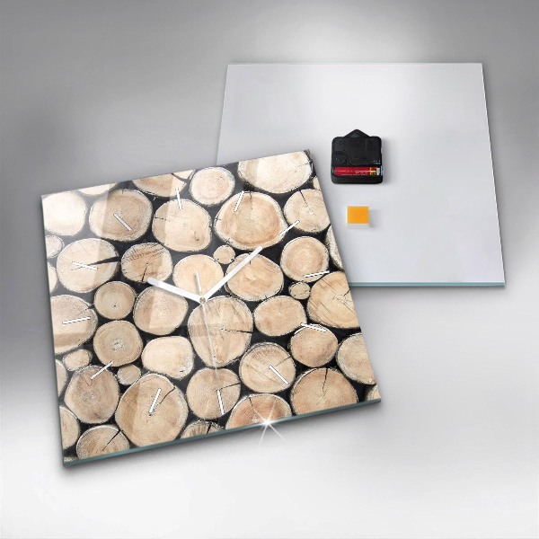 Orologio quadrato Tagliare i ceppi degli alberi