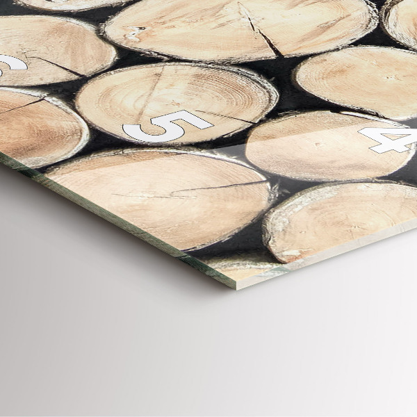 Orologio quadrato Tagliare i ceppi degli alberi