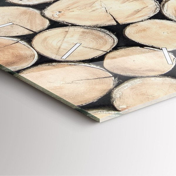 Orologio quadrato Tagliare i ceppi degli alberi