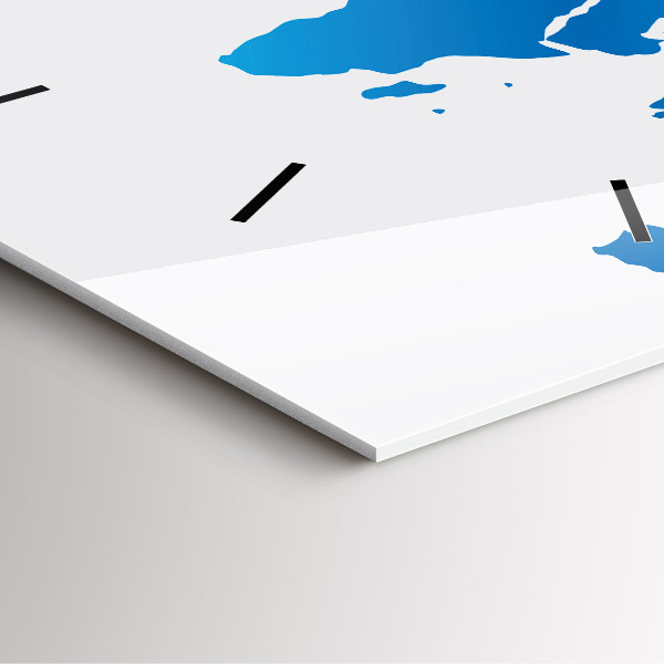 Orologio quadrato Mappa del mondo