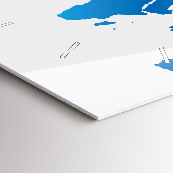 Orologio quadrato Mappa del mondo