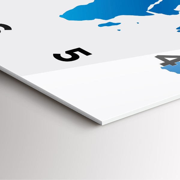 Orologio quadrato Mappa del mondo