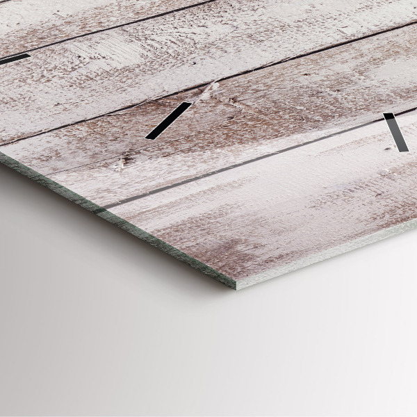 Orologio quadrato Tavole di legno chiaro