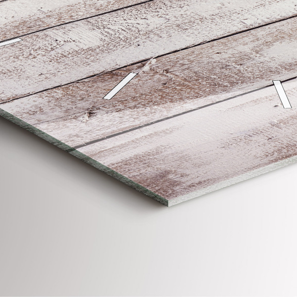 Orologio quadrato Tavole di legno chiaro