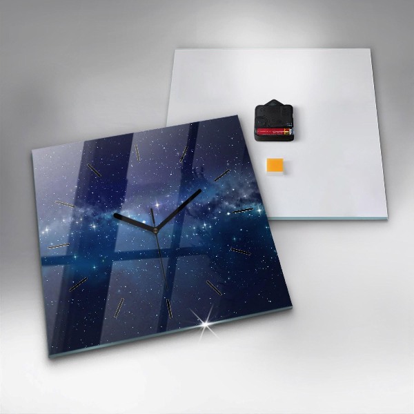 Orologio quadrato Stelle del cielo scuro