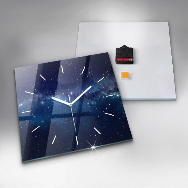 Orologio quadrato Stelle del cielo scuro