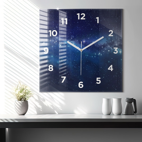 Orologio quadrato Stelle del cielo scuro