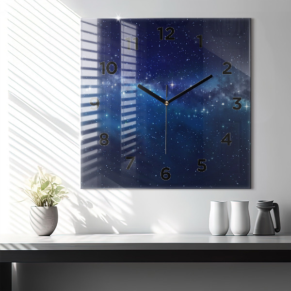 Orologio quadrato Stelle del cielo scuro