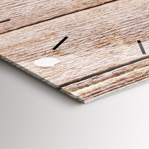 Orologio quadrato Fiori su legno