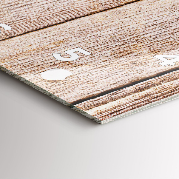 Orologio quadrato Fiori su legno