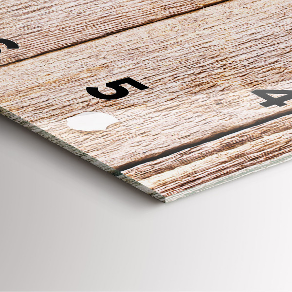 Orologio quadrato Fiori su legno