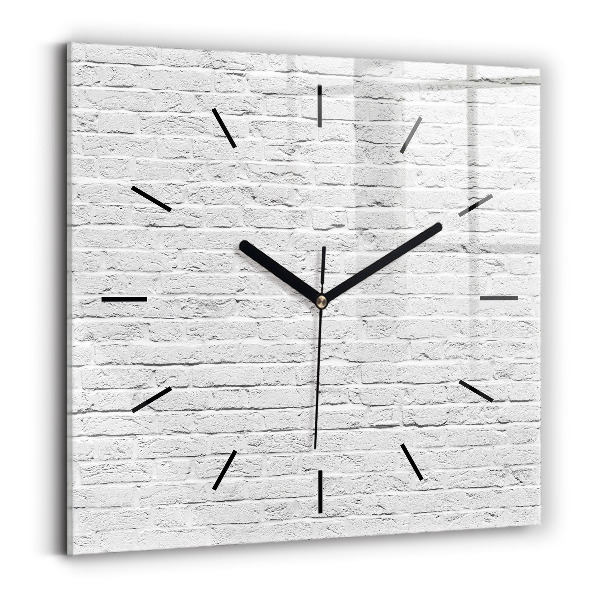 Orologio quadrato Un muro di mattoni leggeri