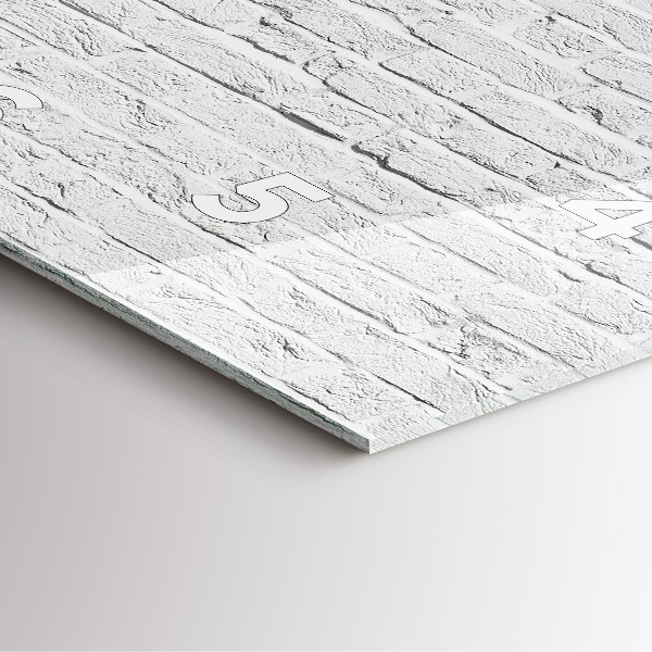 Orologio quadrato Un muro di mattoni leggeri