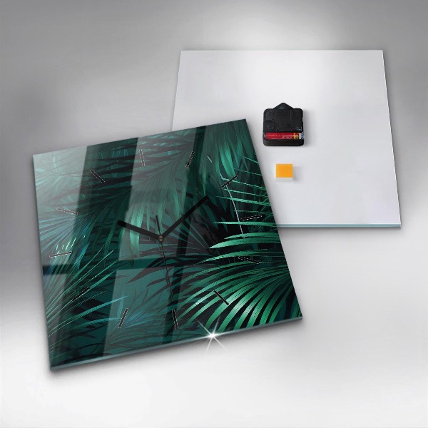 Orologio quadrato Foglie tropicali