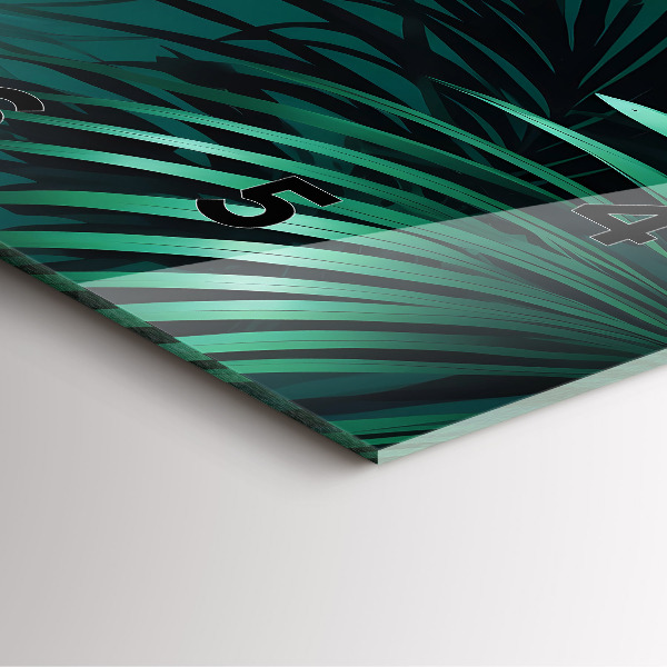 Orologio quadrato Foglie tropicali